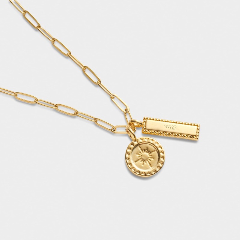 Waterproof Gold Charm Necklace